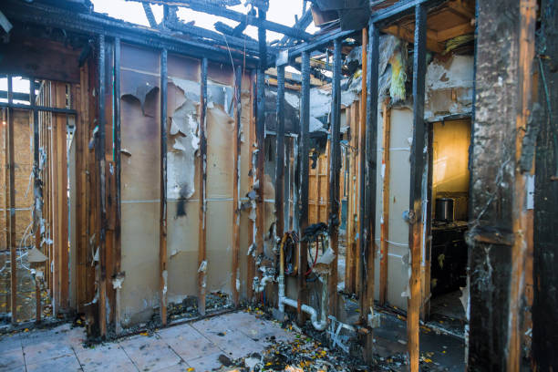 Professional Fire Damage Cleanup technician working in Houston, TX
